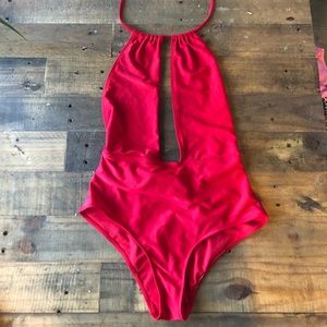 Red , cut out, one piece